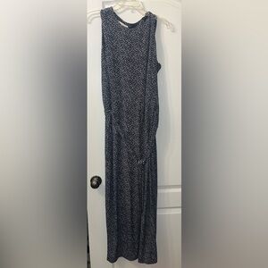 Michael Kors Black and White Patterned Maxi Dress